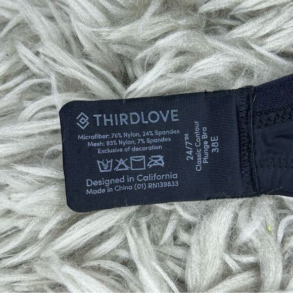 Thirdlove 24/7 Classic Uplift Contour Plunge black bra size 38E - Picture 9 of 9